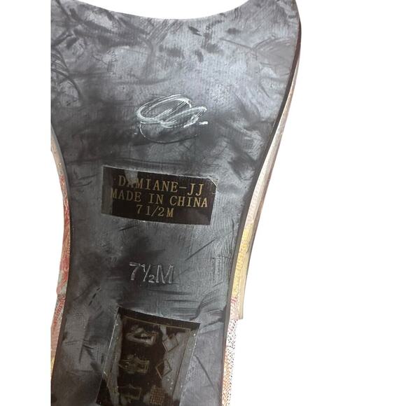 J Renee Women’s 7.5 Floral orientalJacquard Slingback Pointed Toe Heels New - Picture 8 of 8